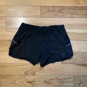 Athleta Ready-Set-Go Running Shorts Black - Womens Medium
